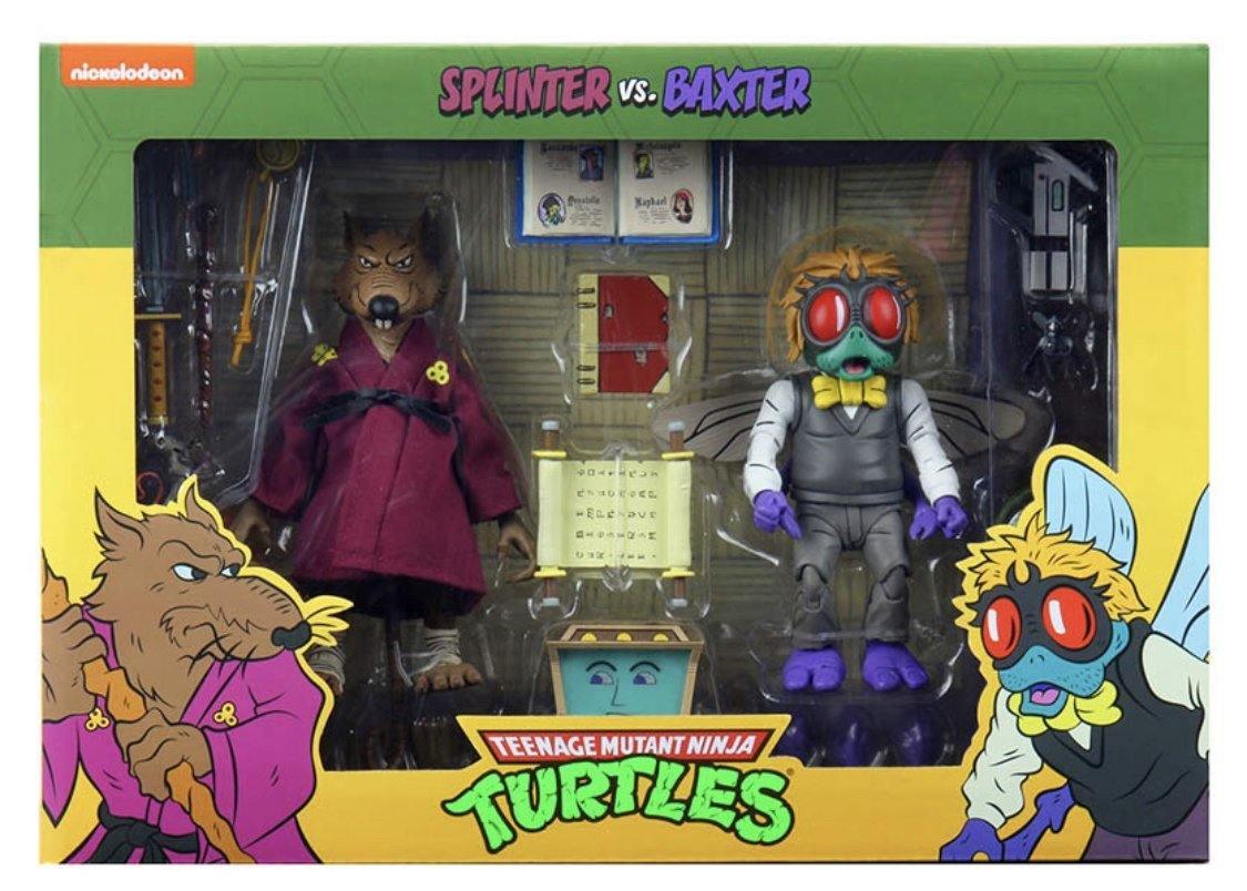 NEC54158 Teenage Mutant Ninja Turtles - Splinter & Baxter Stockman 7" Action Figure 2-pack - NECA - Titan Pop Culture