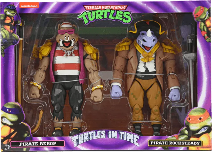 NEC54176 Teenage Mutant Ninja Turtles - Pirate Rocksteady & Bebop Action Figure 2-pack - NECA - Titan Pop Culture