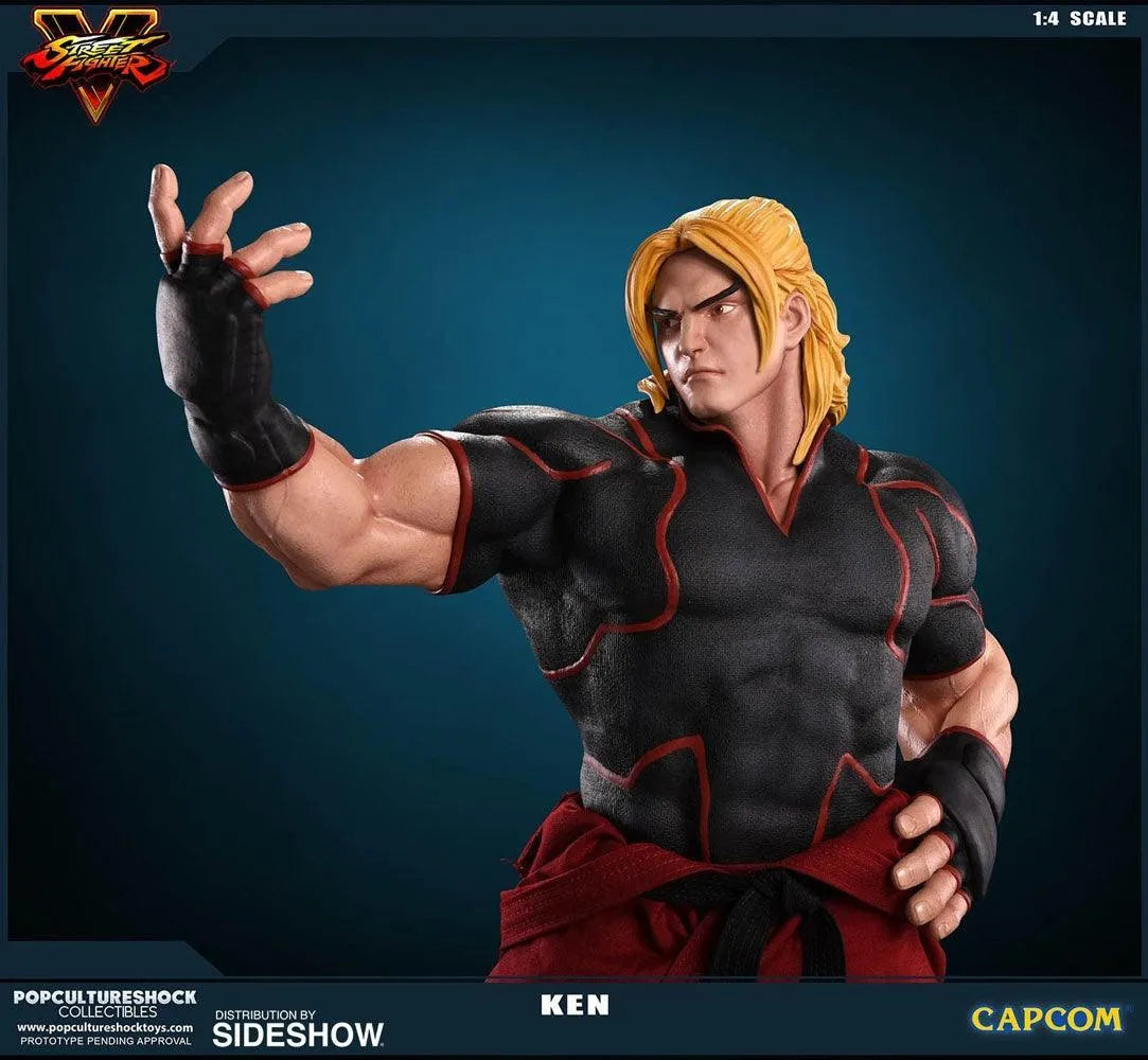 PCSKENM001 Street Fighter V - Ken Masters 1:4 Scale Statue - Pop Culture Shock Collectables - Titan Pop Culture