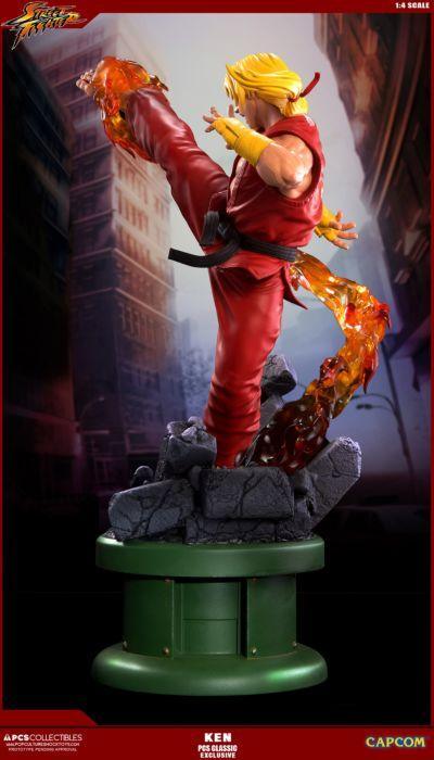PCSKENULTRA002DF Street Fighter - Ken Masters 1:4 Scale Ultra Statue with Dragon Flame - Pop Culture Shock Collectables - Titan Pop Culture