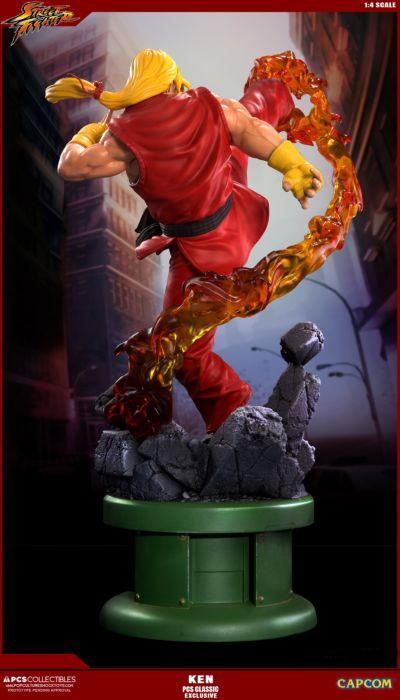 PCSKENULTRA002DF Street Fighter - Ken Masters 1:4 Scale Ultra Statue with Dragon Flame - Pop Culture Shock Collectables - Titan Pop Culture