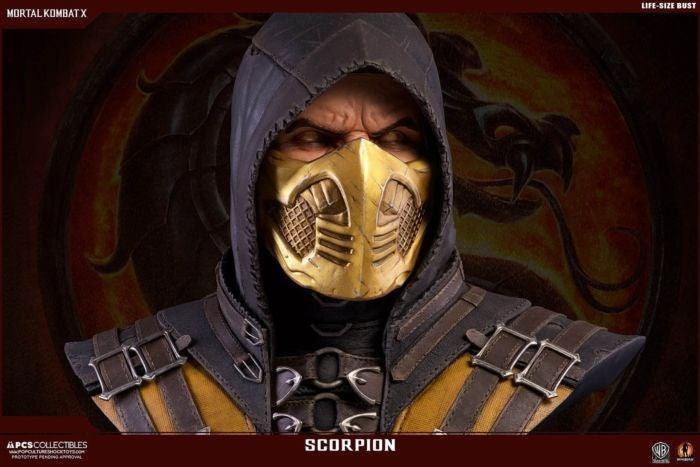 PCSSCORPIONBUST01 Mortal Kombat X - Scorpion Life Size Bust - Pop Culture Shock Collectables - Titan Pop Culture