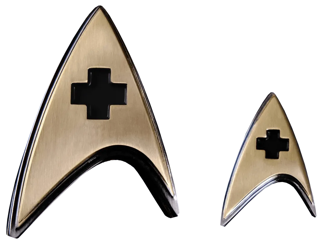 QMXSTR-0174 Star Trek: Discovery - Enterprise Medical Badge & Pin Set - Quantum Mechanix - Titan Pop Culture