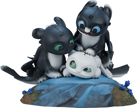 SID200617 How to Train Your Dragon - Dart, Pouncer & Ruffrunner Statue - Sideshow Collectibles - Titan Pop Culture