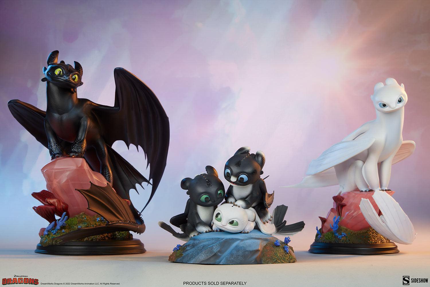 SID200617 How to Train Your Dragon - Dart, Pouncer & Ruffrunner Statue - Sideshow Collectibles - Titan Pop Culture