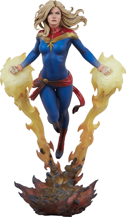 SID300799 Marvel Comics - Captain Marvel Premium Format Statue - Sideshow Collectibles - Titan Pop Culture