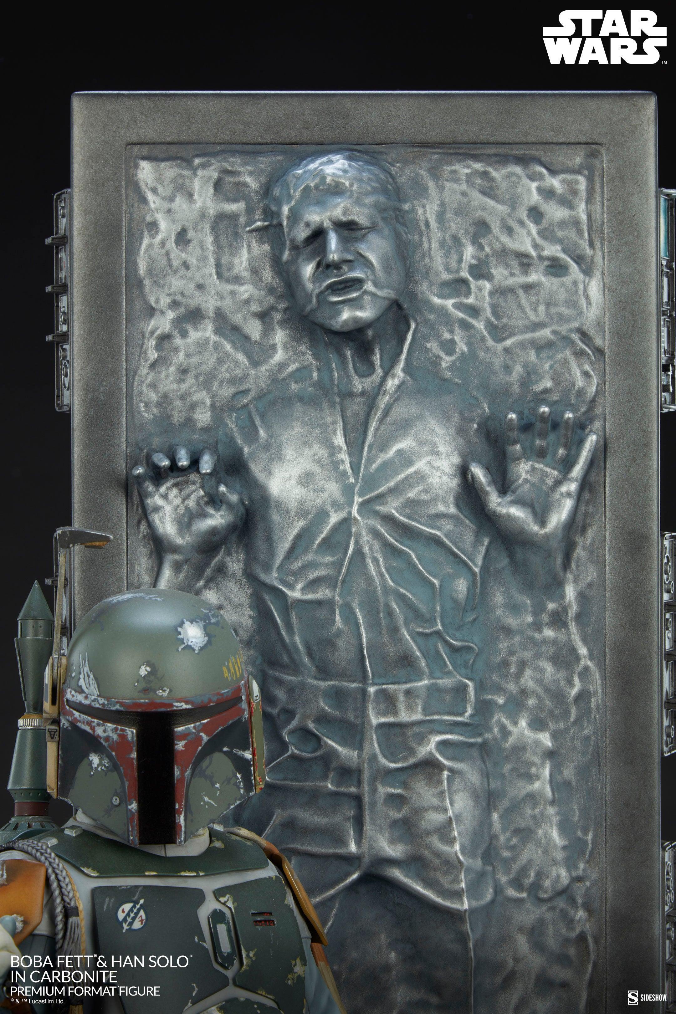 SID400373 Star Wars - Boba Fett & Han Solo in Carbonite Premium Format Figure - Sideshow Collectibles - Titan Pop Culture