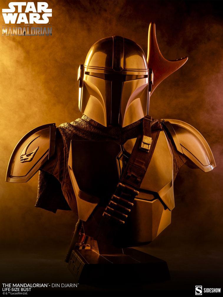 SID400374 Star Wars: The Mandalorian - Din Djarin Life Size 1:1 Scale Bust - Sideshow Collectibles - Titan Pop Culture