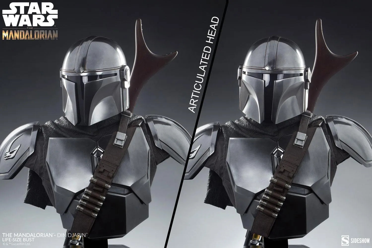 SID400374 Star Wars: The Mandalorian - Din Djarin Life Size 1:1 Scale Bust - Sideshow Collectibles - Titan Pop Culture