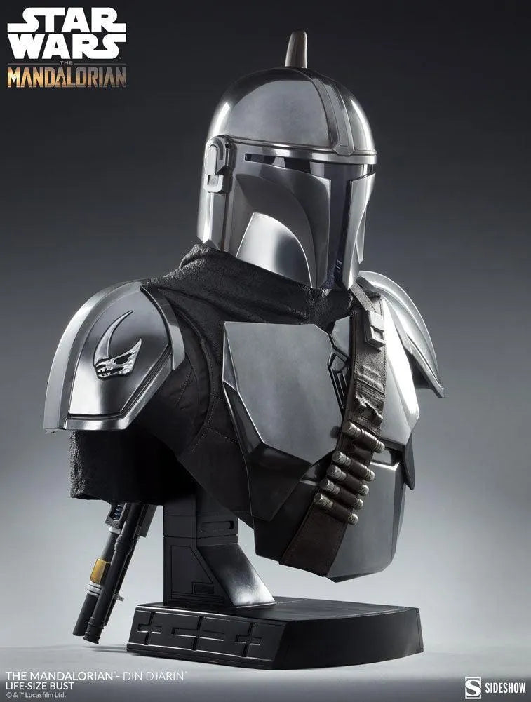 SID400374 Star Wars: The Mandalorian - Din Djarin Life Size 1:1 Scale Bust - Sideshow Collectibles - Titan Pop Culture