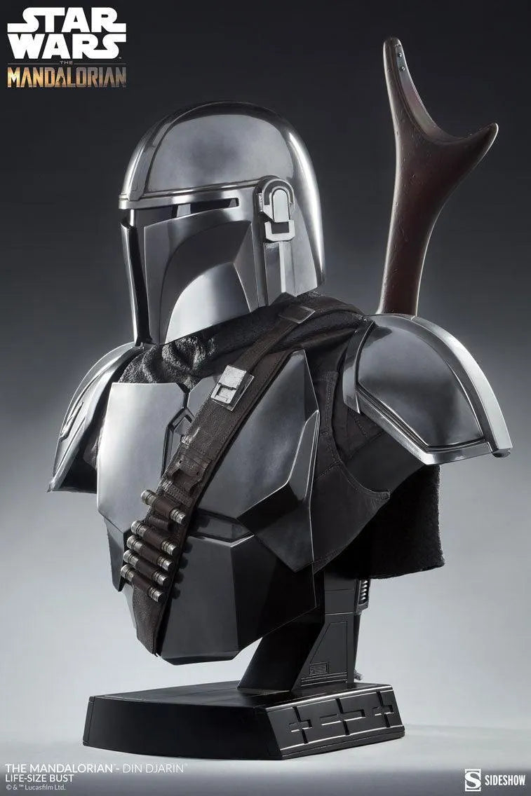 SID400374 Star Wars: The Mandalorian - Din Djarin Life Size 1:1 Scale Bust - Sideshow Collectibles - Titan Pop Culture