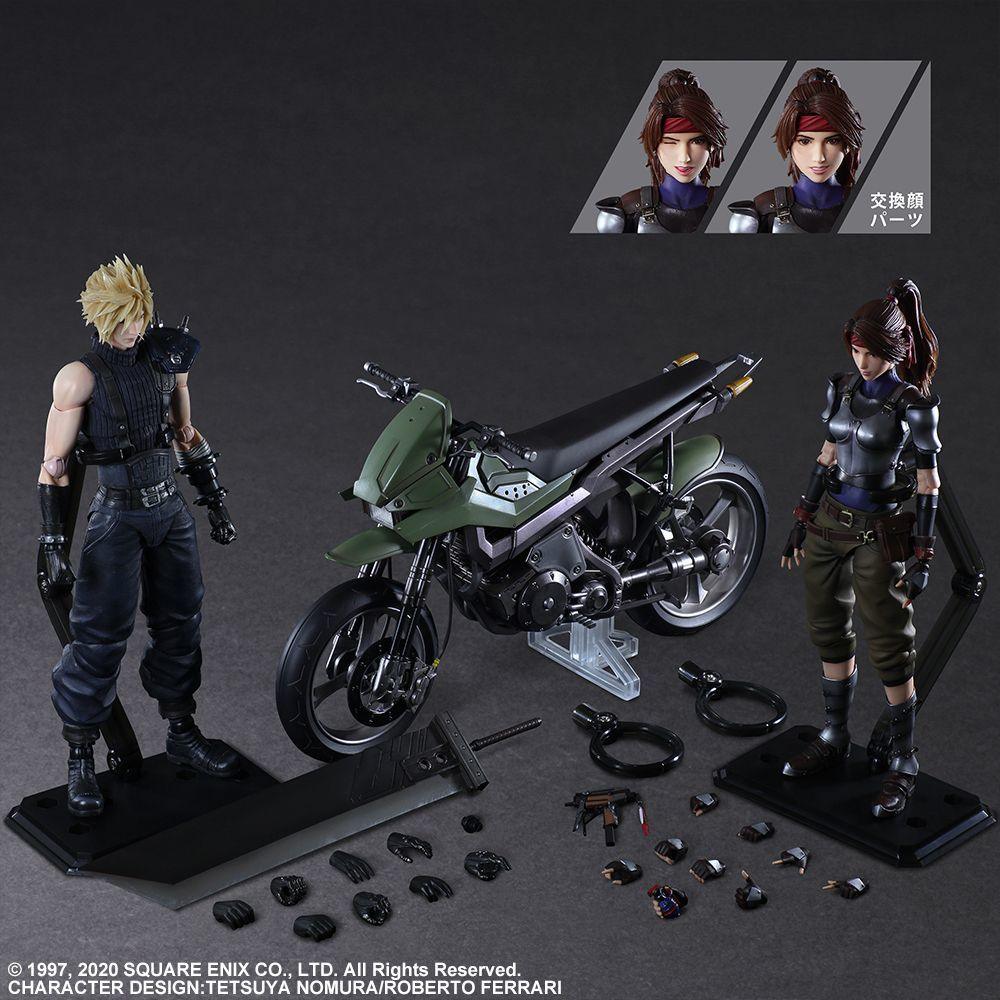 SQU83682 Final Fantasy VII - Jessie, Cloud & Motorcycle Play Arts Action Figure - Square Enix - Titan Pop Culture