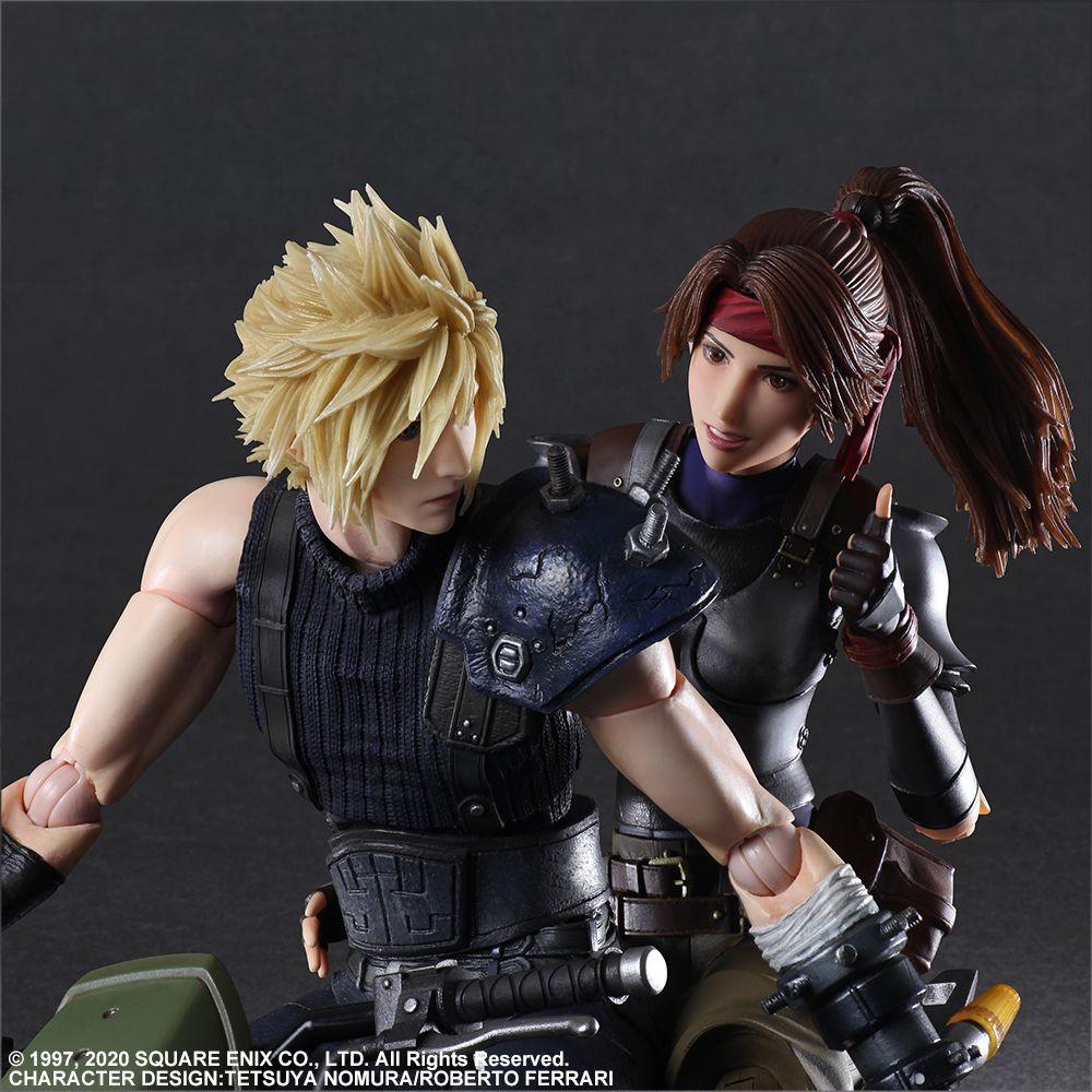 SQU83682 Final Fantasy VII - Jessie, Cloud & Motorcycle Play Arts Action Figure - Square Enix - Titan Pop Culture