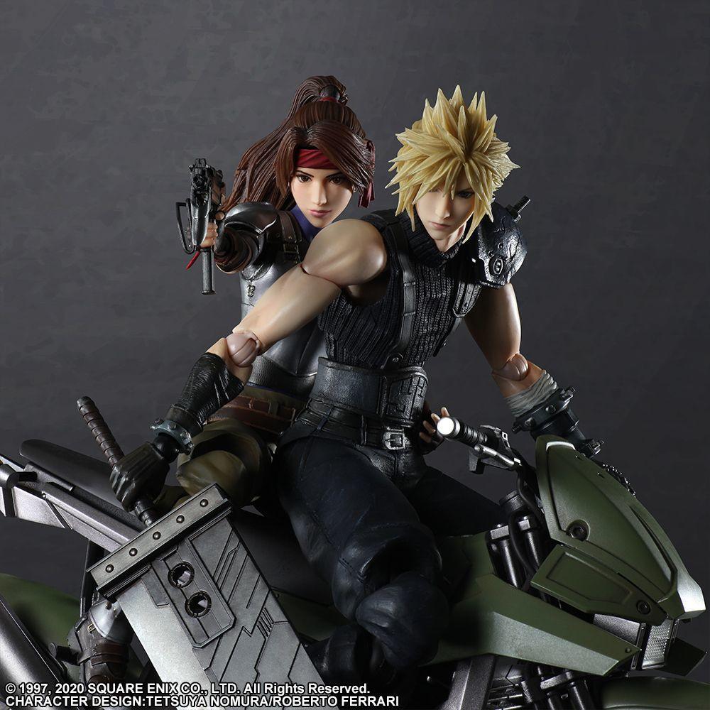 SQU83682 Final Fantasy VII - Jessie, Cloud & Motorcycle Play Arts Action Figure - Square Enix - Titan Pop Culture