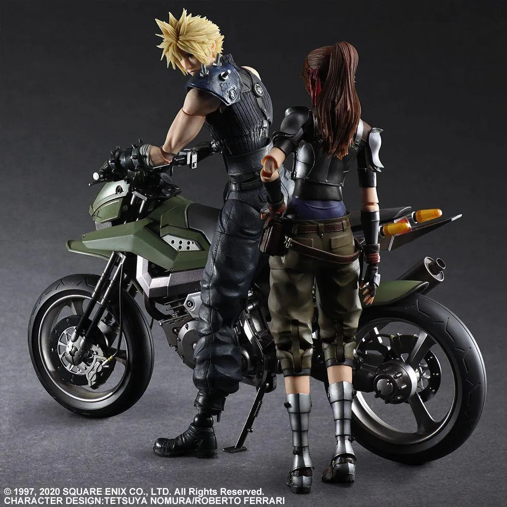 SQU83682 Final Fantasy VII - Jessie, Cloud & Motorcycle Play Arts Action Figure - Square Enix - Titan Pop Culture