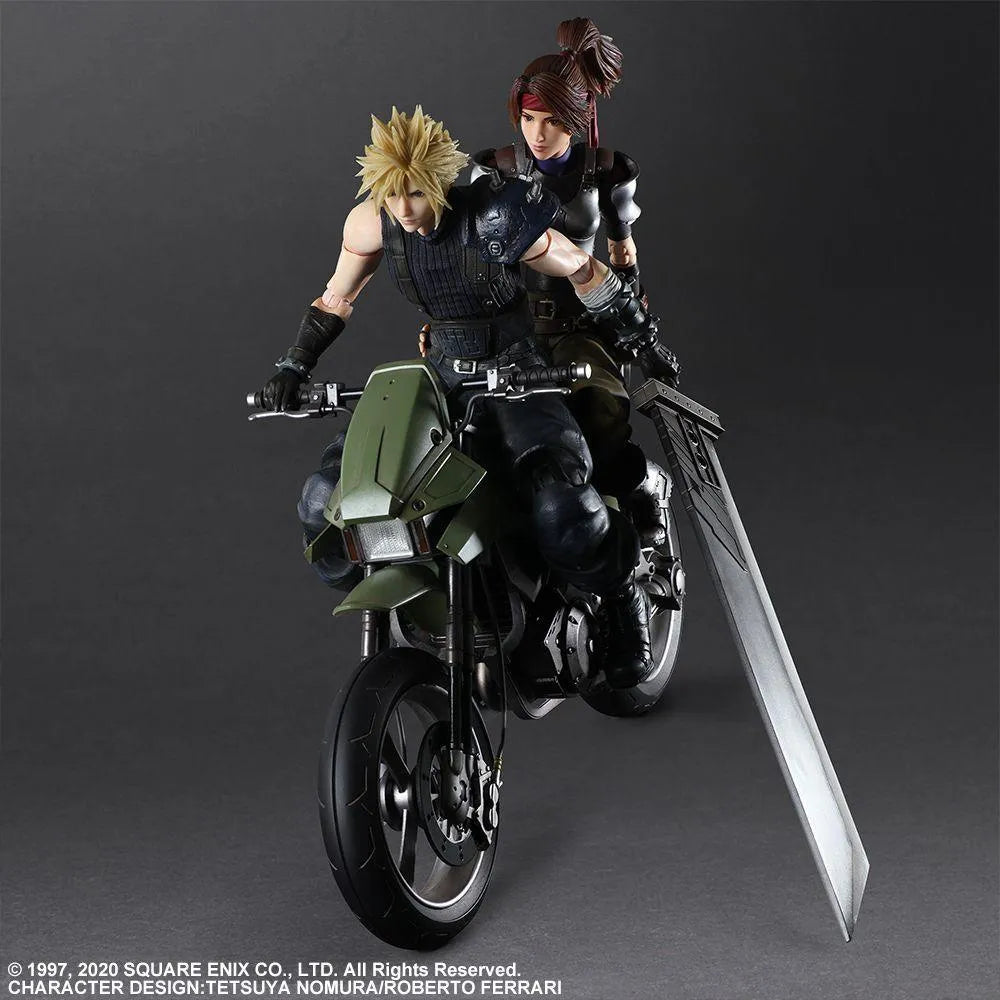 SQU83682 Final Fantasy VII - Jessie, Cloud & Motorcycle Play Arts Action Figure - Square Enix - Titan Pop Culture