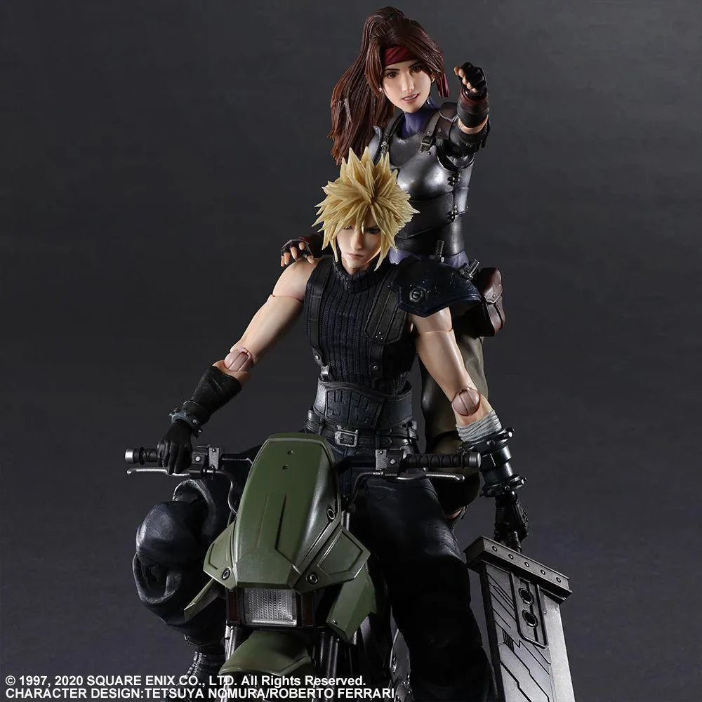 SQU83682 Final Fantasy VII - Jessie, Cloud & Motorcycle Play Arts Action Figure - Square Enix - Titan Pop Culture