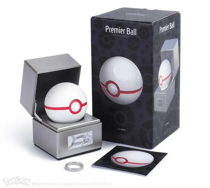 TWCWRC13820 Pokemon - Premier Ball 1:1 Scale Life Size Die-Cast Prop Replica - The Wand Company - Titan Pop Culture