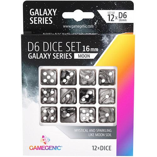 VR-102293 Gamegenic Galaxy Series - Moon - D6 Dice Set 16 mm (12 pcs) - Gamegenic - Titan Pop Culture
