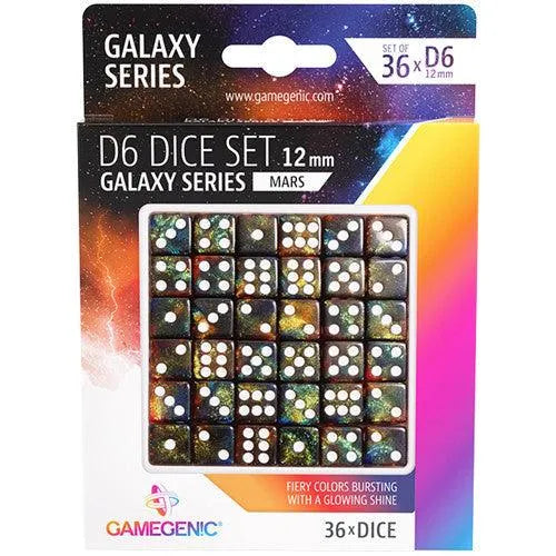 VR-102306 Gamegenic Galaxy Series - Mars - D6 Dice Set 12 mm (36 pcs) - Gamegenic - Titan Pop Culture