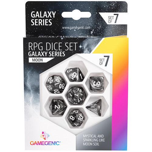 VR-102311 Gamegenic Galaxy Series - Moon - RPG Dice Set (7pcs) - Gamegenic - Titan Pop Culture