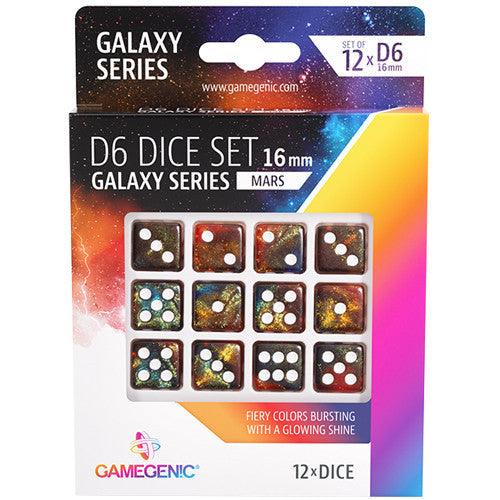 VR-102317 Gamegenic Galaxy Series - Mars - D6 Dice Set 16 mm (12 pcs) - Gamegenic - Titan Pop Culture