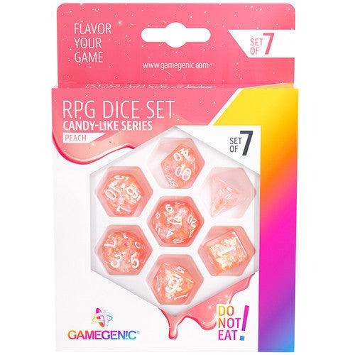 VR-102319 Gamegenic Candy-like Series - Peach - RPG Dice Set (7pcs) - Gamegenic - Titan Pop Culture