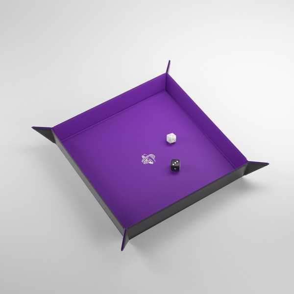 VR-105172 Gamegenic Magnetic Dice Tray Square Black/Purple - Gamegenic - Titan Pop Culture