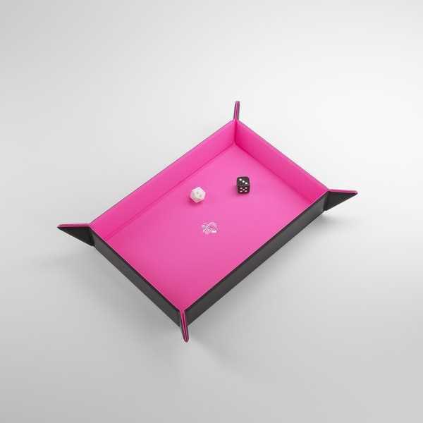 Gamegenic Magnetic Dice Tray Rectangular Black/Pink