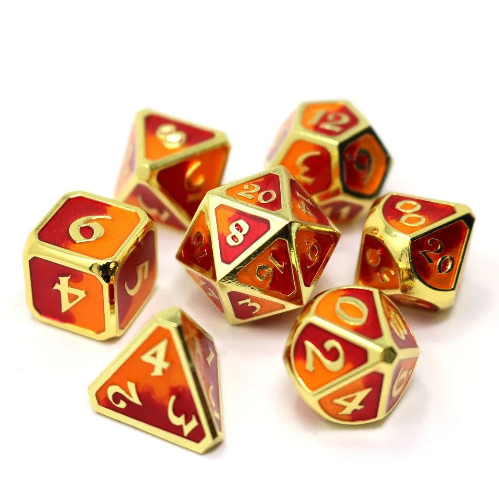 VR-105404 Die Hard Dice Metal Set Polyhedral - Mythica Spellbinder Phoenix - Die Hard Dice - Titan Pop Culture