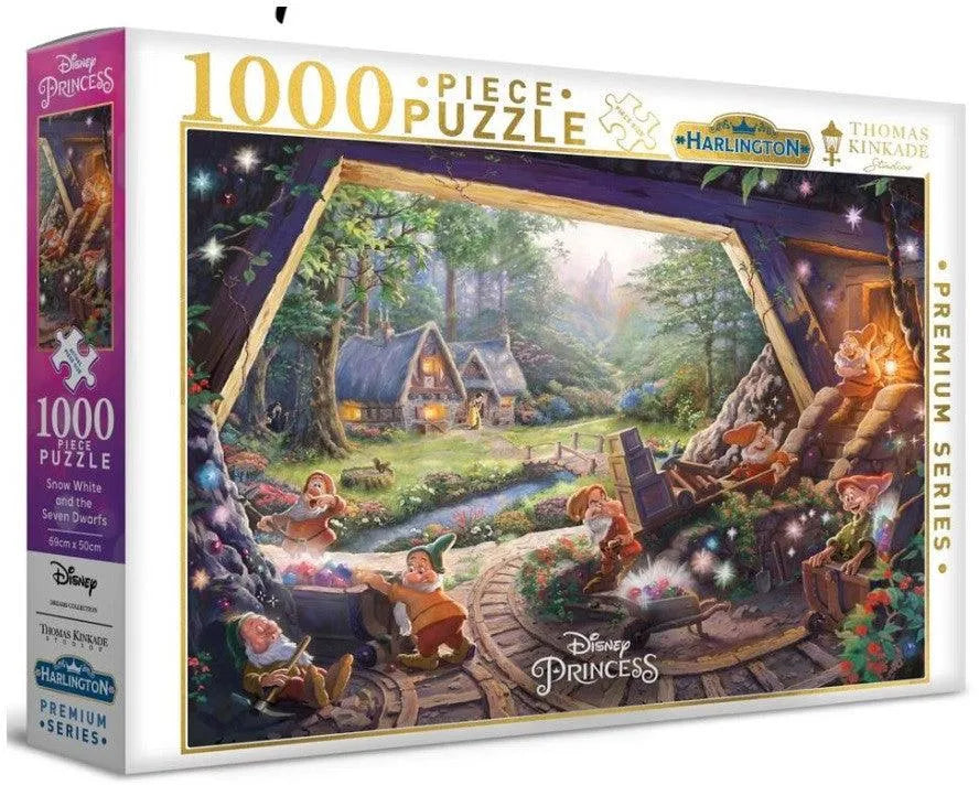 VR-106654 Harlington Thomas Kinkade PQ Disney Snow White and the Seven Dwarfs 1000 pieces - Harlington - Titan Pop Culture