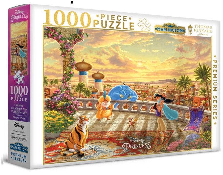 VR-106657 Harlington Thomas Kinkade PQ Disney Jasmine Dancing in the Desert Sunset 1000 pieces - Harlington - Titan Pop Culture