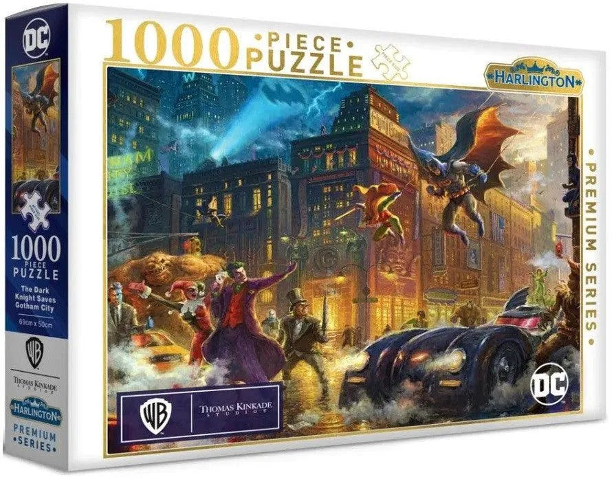 VR-106673 Harlington Thomas Kinkade PQ DC Comics The Dark Knight Saves Gotham City 1000 pieces - Harlington - Titan Pop Culture