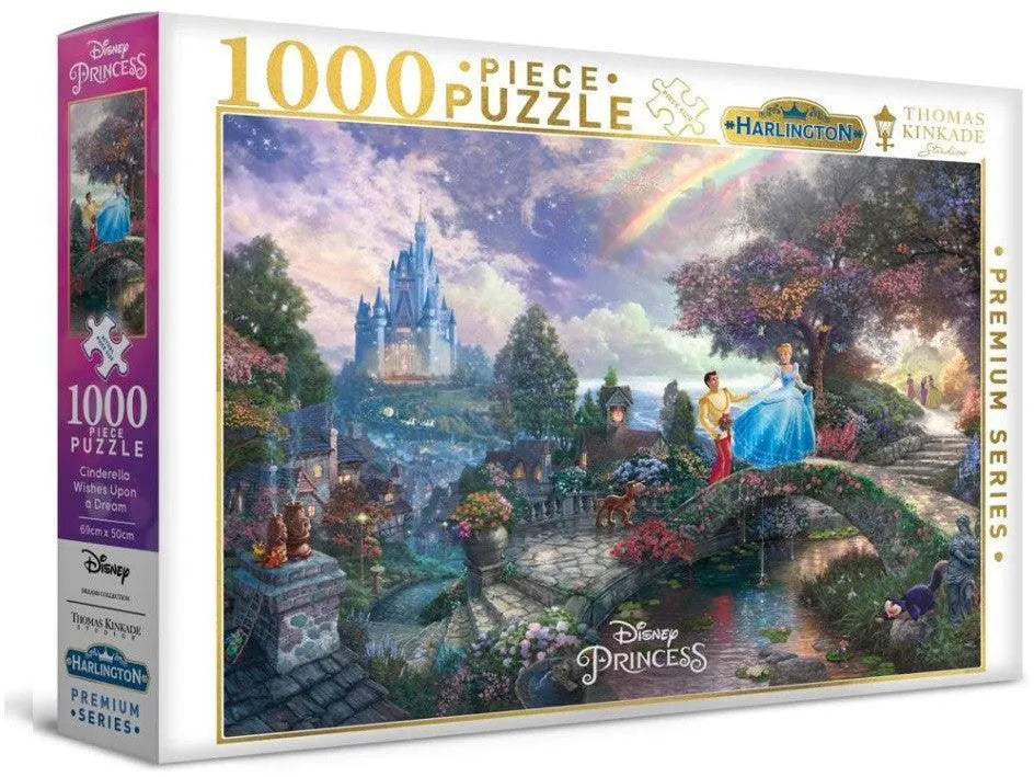 VR-106674 Harlington Thomas Kinkade PQ Disney Cinderella Wishes Upon a Dream 1000 pieces - Harlington - Titan Pop Culture