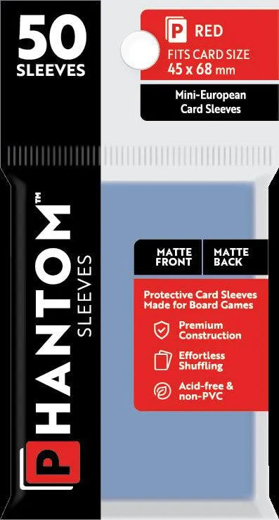 VR-106796 Phantom Sleeves: Red Size (45mm x 68mm) - Matte/Matte (50) - Phantom Sleeves - Titan Pop Culture