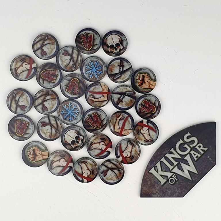 VR-107669 Kings Of War Game Token Set And Arc Template - Mantic - Titan Pop Culture