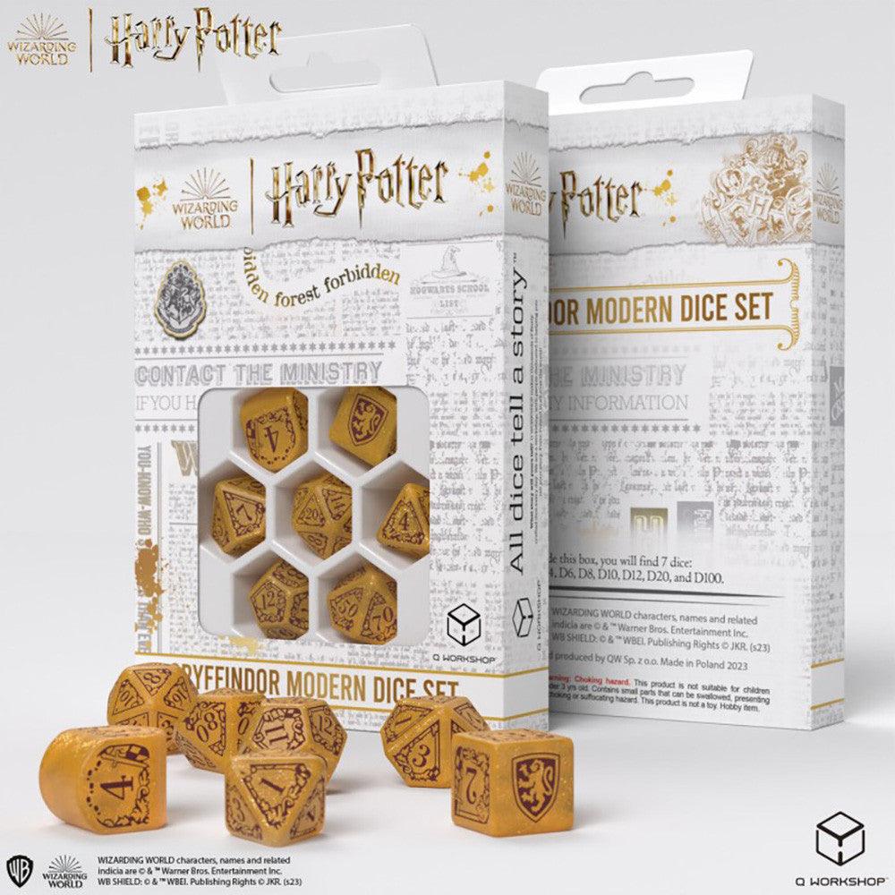 VR-110699 Harry Potter Gryffindor Modern Dice - Gold - Q-Workshop - Titan Pop Culture