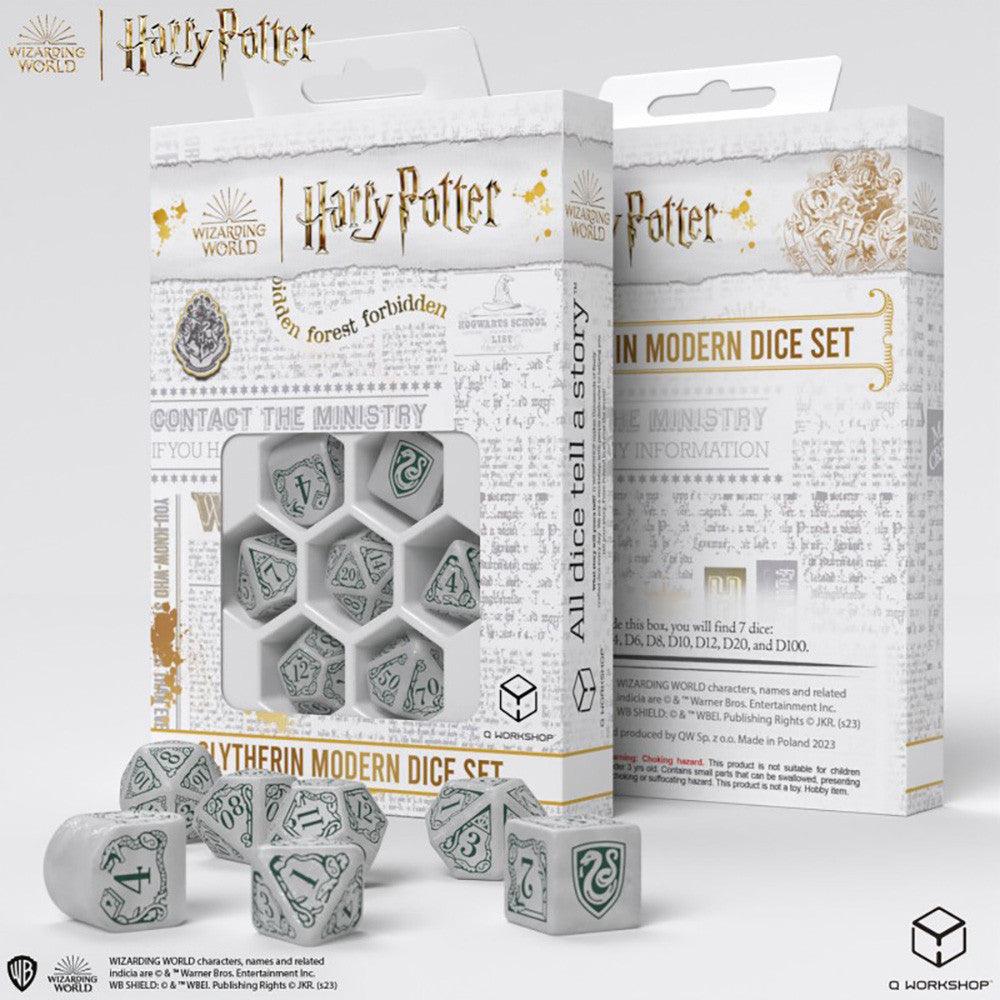 VR-110708 Harry Potter Slytherin Modern Dice - White - Q-Workshop - Titan Pop Culture