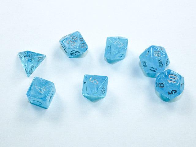 VR-111383 Chessex D7-Die Set Luminary Mini-Polyhedral Sky/silver - Chessex - Titan Pop Culture