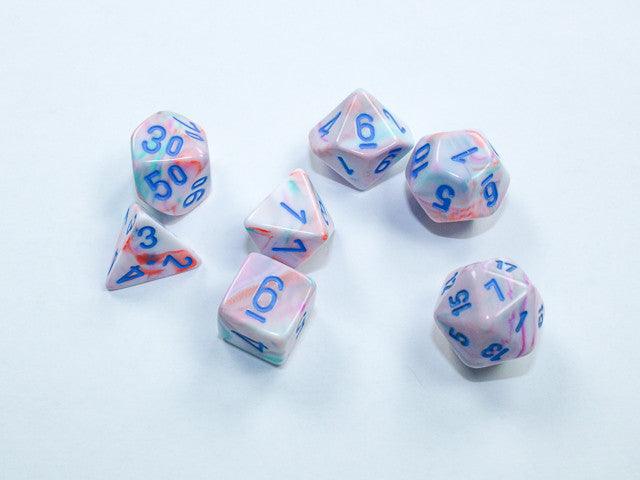 VR-111427 Chessex D7-Die Set Festive Mini-Polyhedral Pop Art/blue - Chessex - Titan Pop Culture