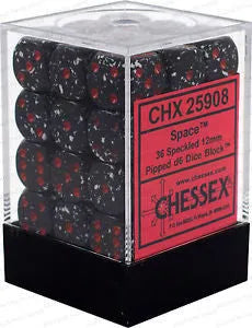 VR-26887 D6 Dice Speckled 12mm Space (36 Dice in Display) - Chessex - Titan Pop Culture