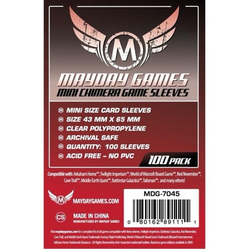 VR-28197 Mayday - Mini Chimera Game Sleeves (Pack of 100) - 43 MM X 65 MM (Red) - Mayday - Titan Pop Culture