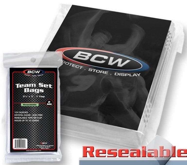 VR-38946 BCW Team Set Bags Resealable (3" 3/8 x 5") (100 Bags Per Pack) - BCW - Titan Pop Culture