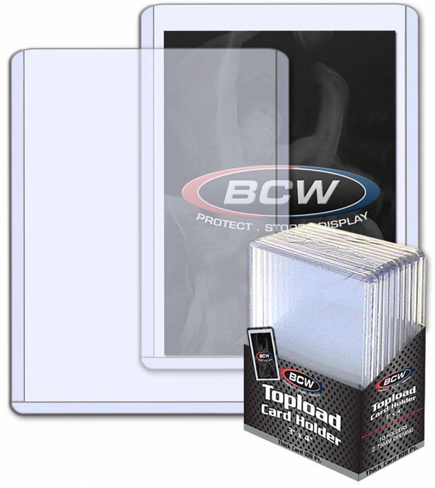 VR-38969 BCW Toploader Card Holder Thick 108 Pt (2" 3/4 x 3" 7/8 x 7/64) (10 Holders Per Pack) - BCW - Titan Pop Culture