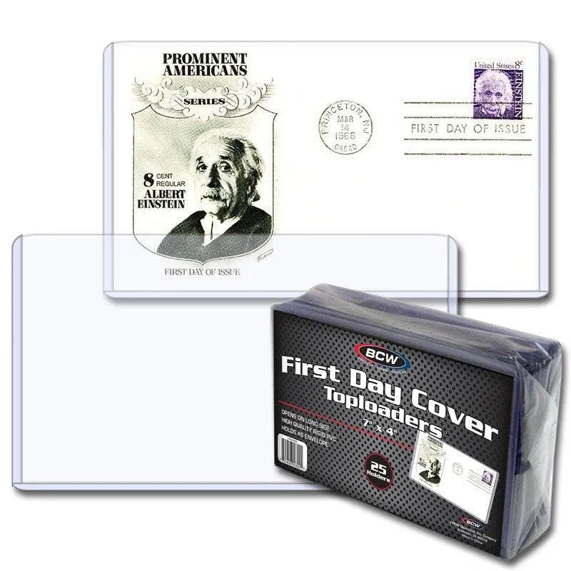 VR-49630 BCW First Day Cover Sleeves Toploader Holder (7" 1/8 x 4" 3/16) - BCW - Titan Pop Culture