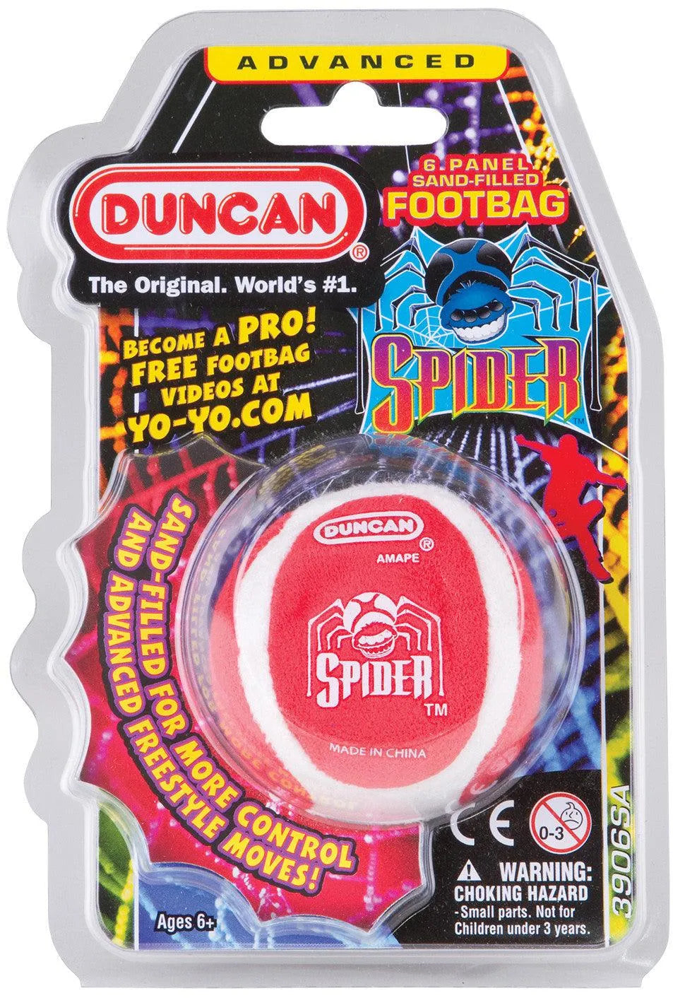 VR-50884 Duncan Footbag Spider 6 Panel Sand Filled (Assorted Colours) - Duncan - Titan Pop Culture