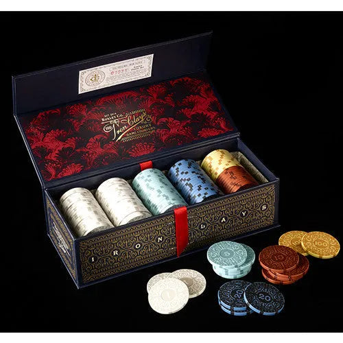 VR-62203 Iron Clays 100 Chips Printed Box Luxury Game Counters Brass Birmingham Lancashire - Roxley - Titan Pop Culture