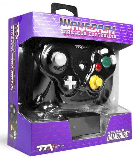 VR-63776 NGC Gamecube Wireless Wavedash 2.4GHZ Controller - Black - Titan Pop Culture - Titan Pop Culture