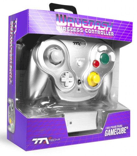 VR-63777 NGC Gamecube Wireless Wavedash 2.4GHZ Controller - Silver - Titan Pop Culture - Titan Pop Culture