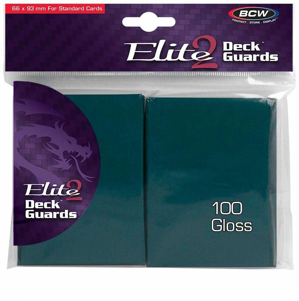 VR-64486 BCW Deck Protectors Standard Elite2 Glossy Teal (66mm x 93mm) (100 Sleeves Per Pack) - BCW - Titan Pop Culture